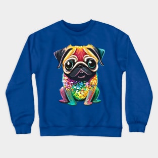 Fabulous Rainbow Pug Crewneck Sweatshirt